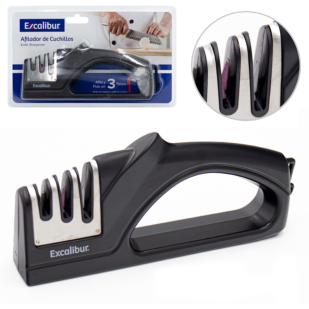 AFILADOR CUCHILLO CON AGARRE EXCALIBUR