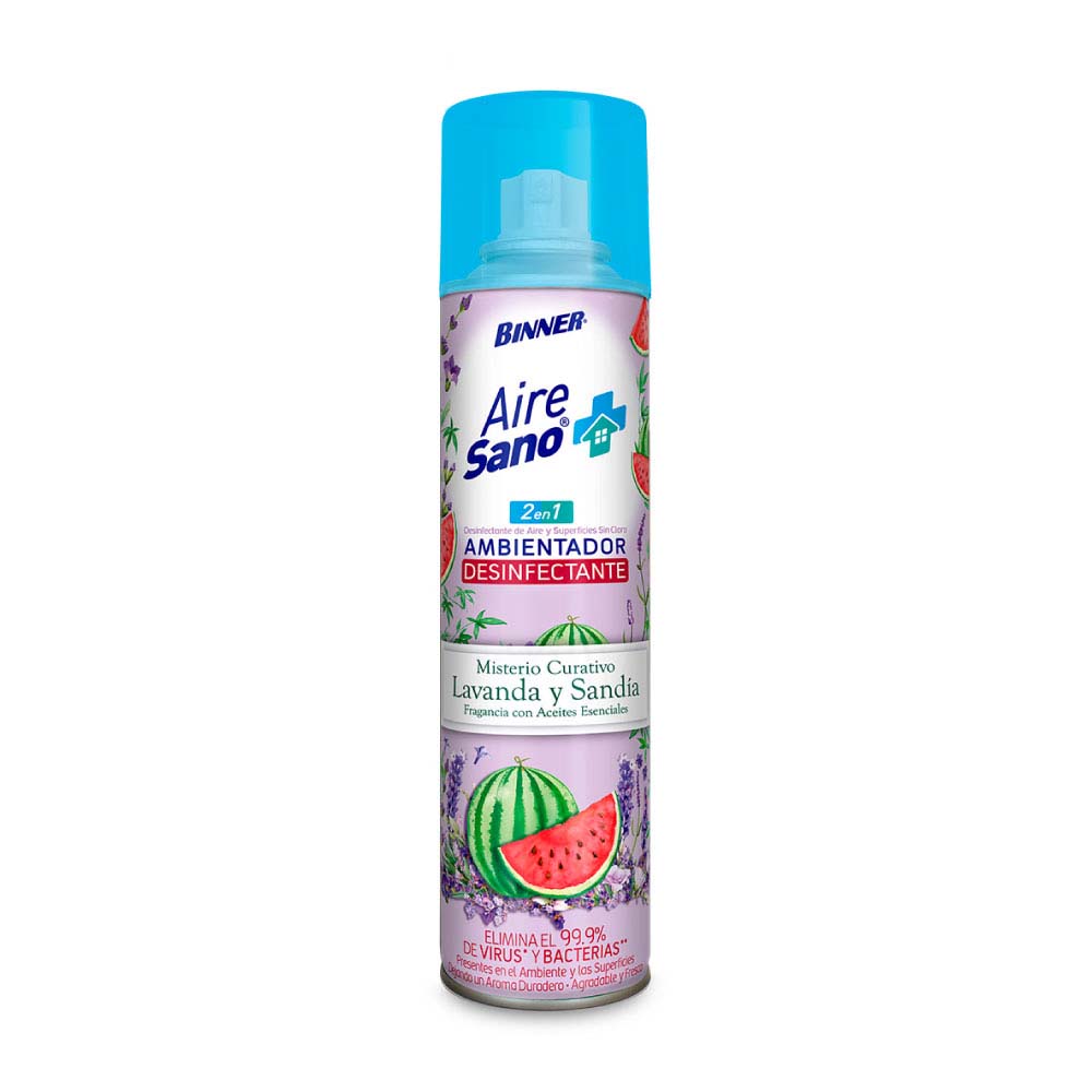 AMBIENTADOR DESINFECTANTE BINNER LAVANDA/SANDIA 400ML (206620)
