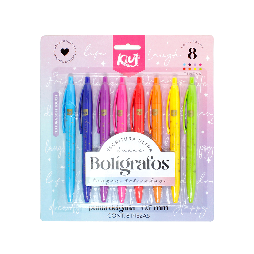BOLIGRAFO KIUT COLORES X8 UND NORMA