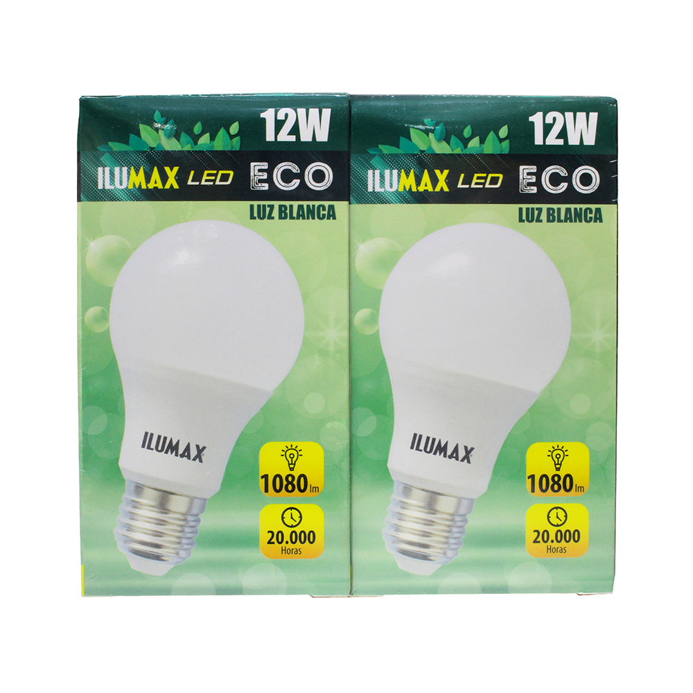 BOMBILLO 12W LED X 2 LUZ BCA ILUMAX ECO