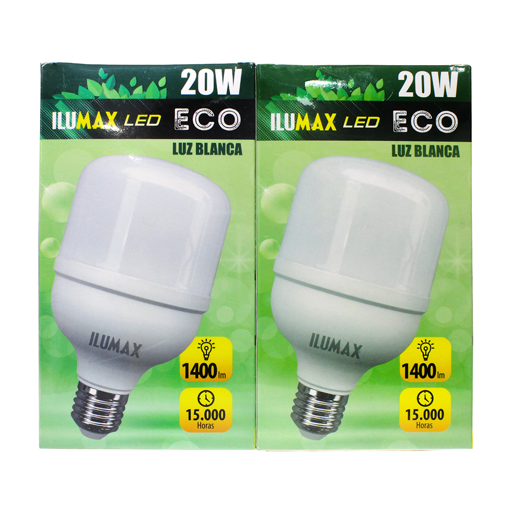 BOMBILLO 20W LED  X 2 LUZ BCA ILUMAX ECO