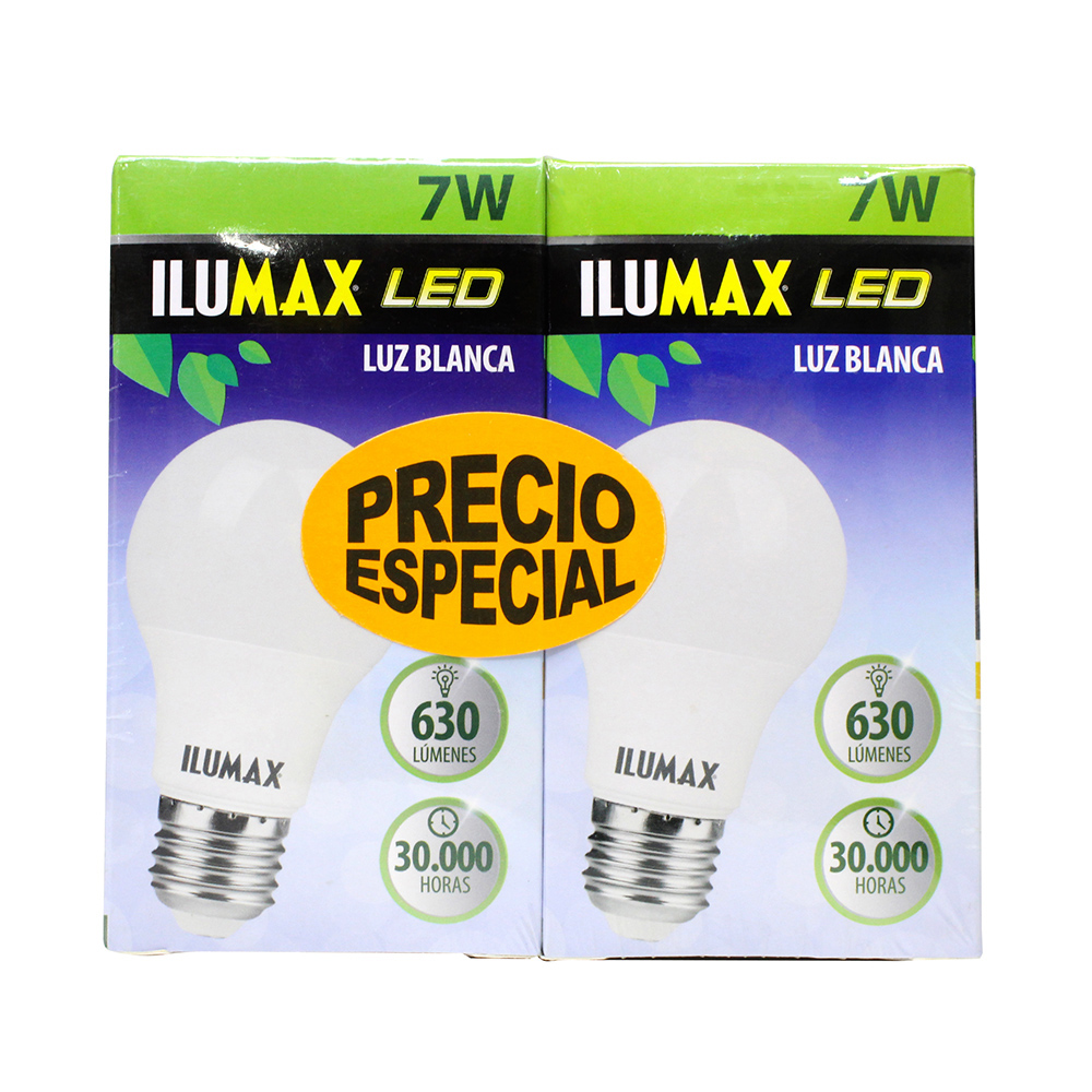 BOMBILLO 7W LED X 2 30MH LUZ BCA ILUMAX