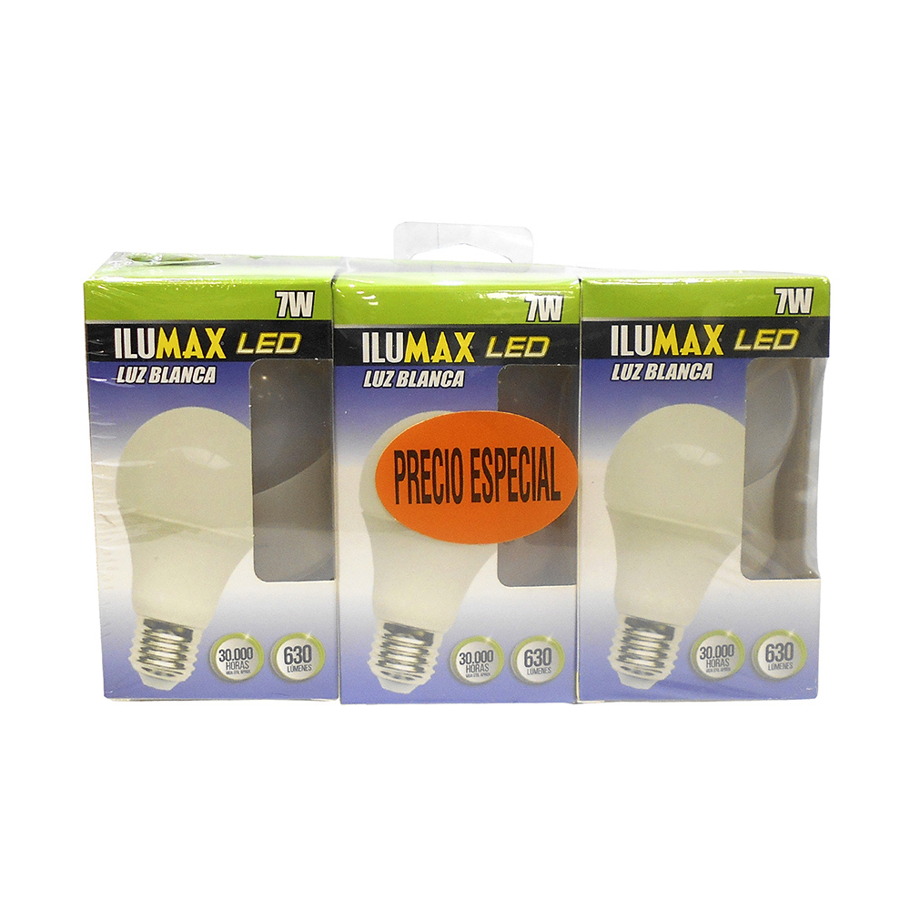 BOMBILLO 7W LED X 3 30MH LUZ BCA ILUMAX