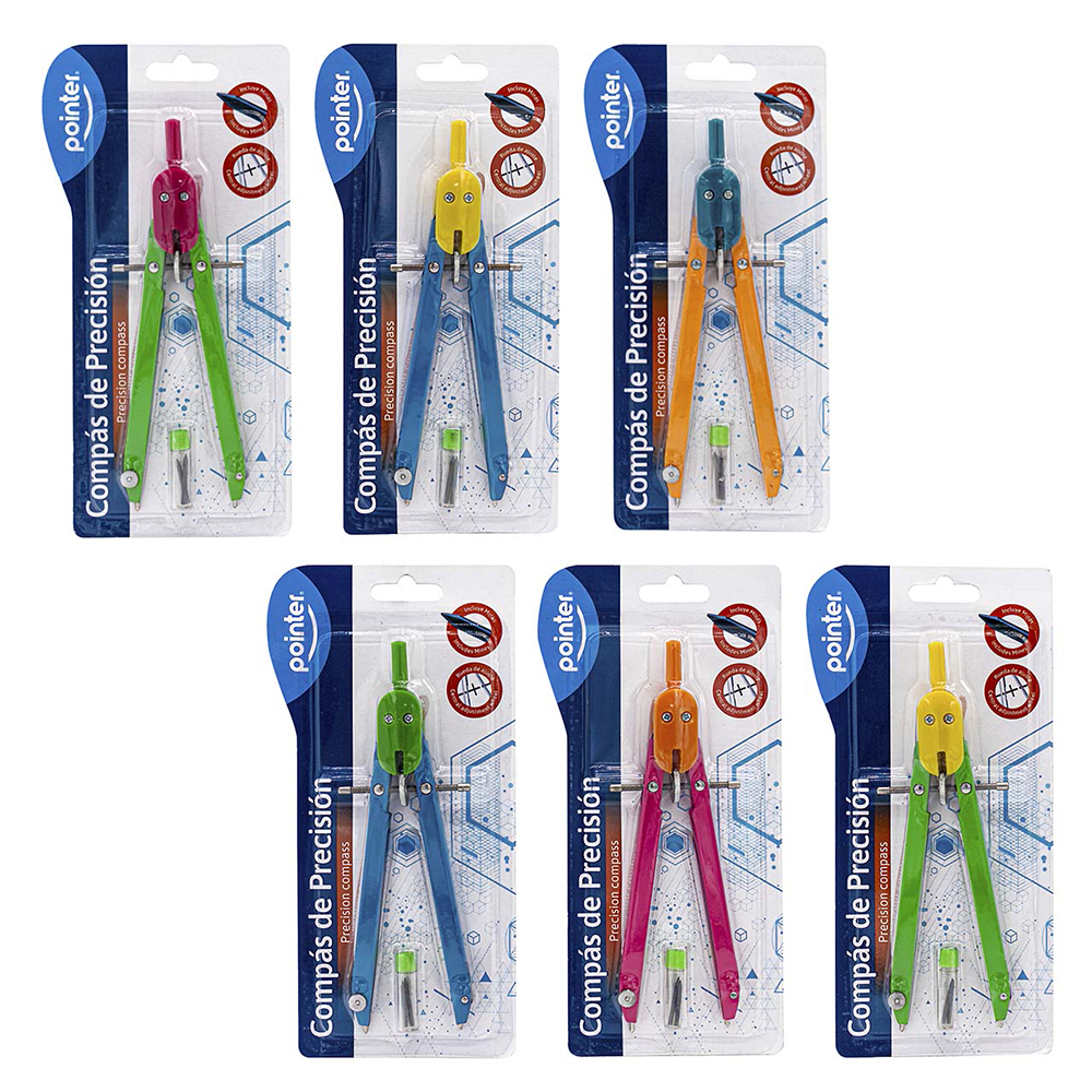 COMPAS DE PRECISION METALICO + MINAS POINTER
