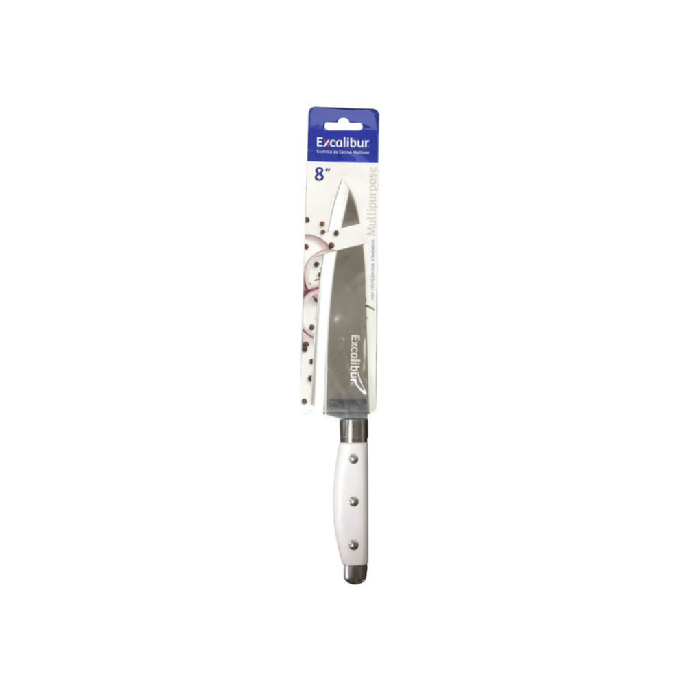 CUCHILLO 8 COCINA INOX MANGO PLASTICO EXCALIBUR