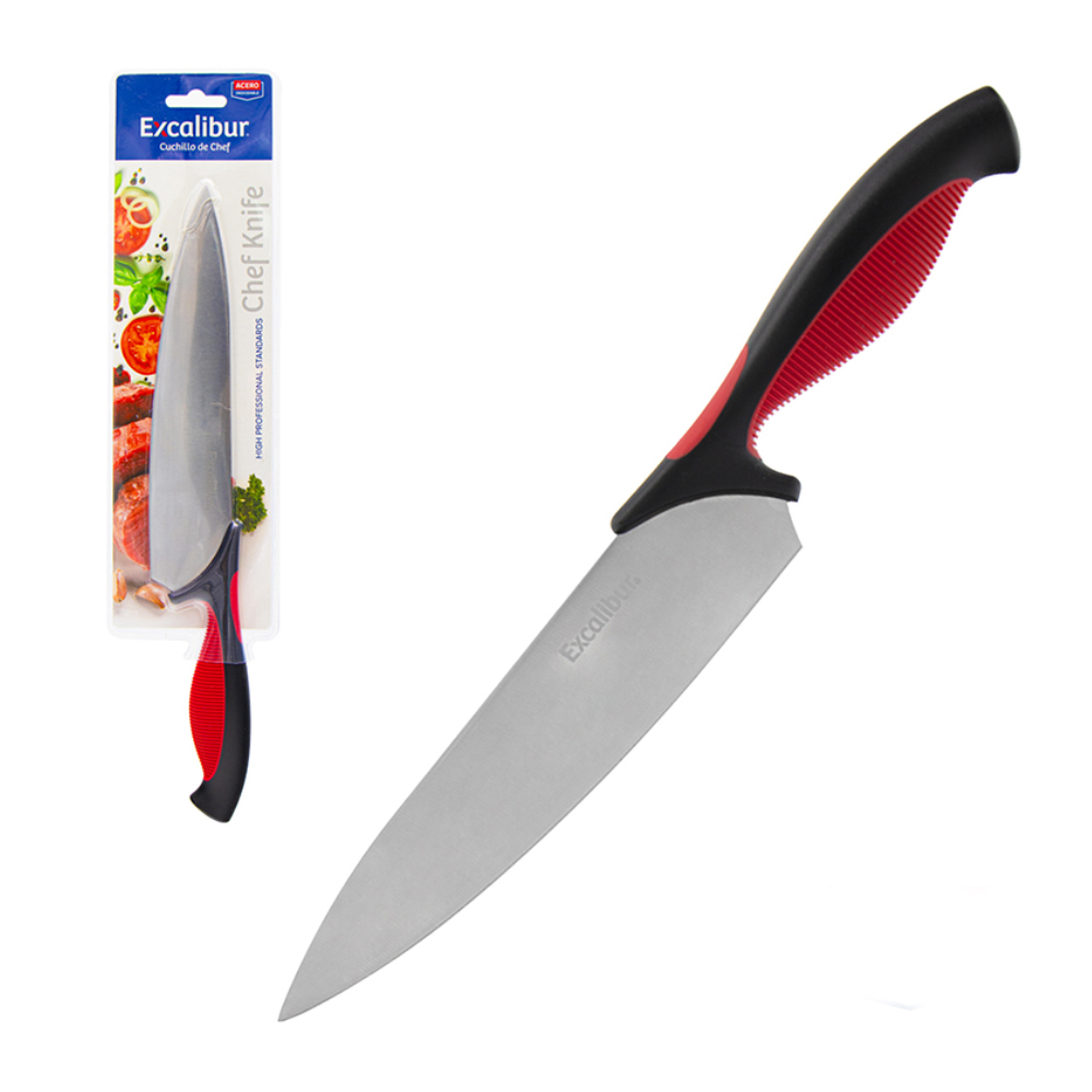 CUCHILLO CHEF 8 ERGONOMICO INOX EXCALIBUR