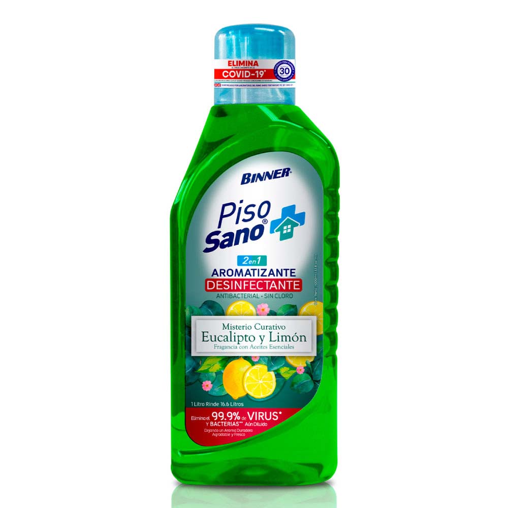 DESINFECTANTE PISOS BINNER SANO EUCALIPTO/LIMON 1LT (206677)