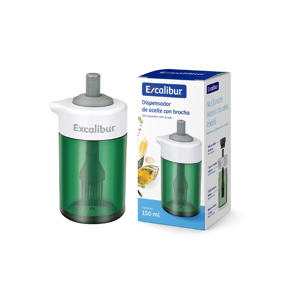 DISPENSADOR ACEITE CON BROCHA EXCALIBUR