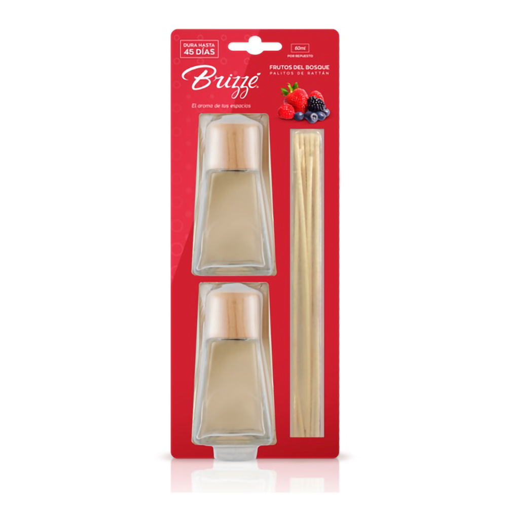 DUO PACK PALITOS RATTAN  FRUTOS DEL BOSQUE