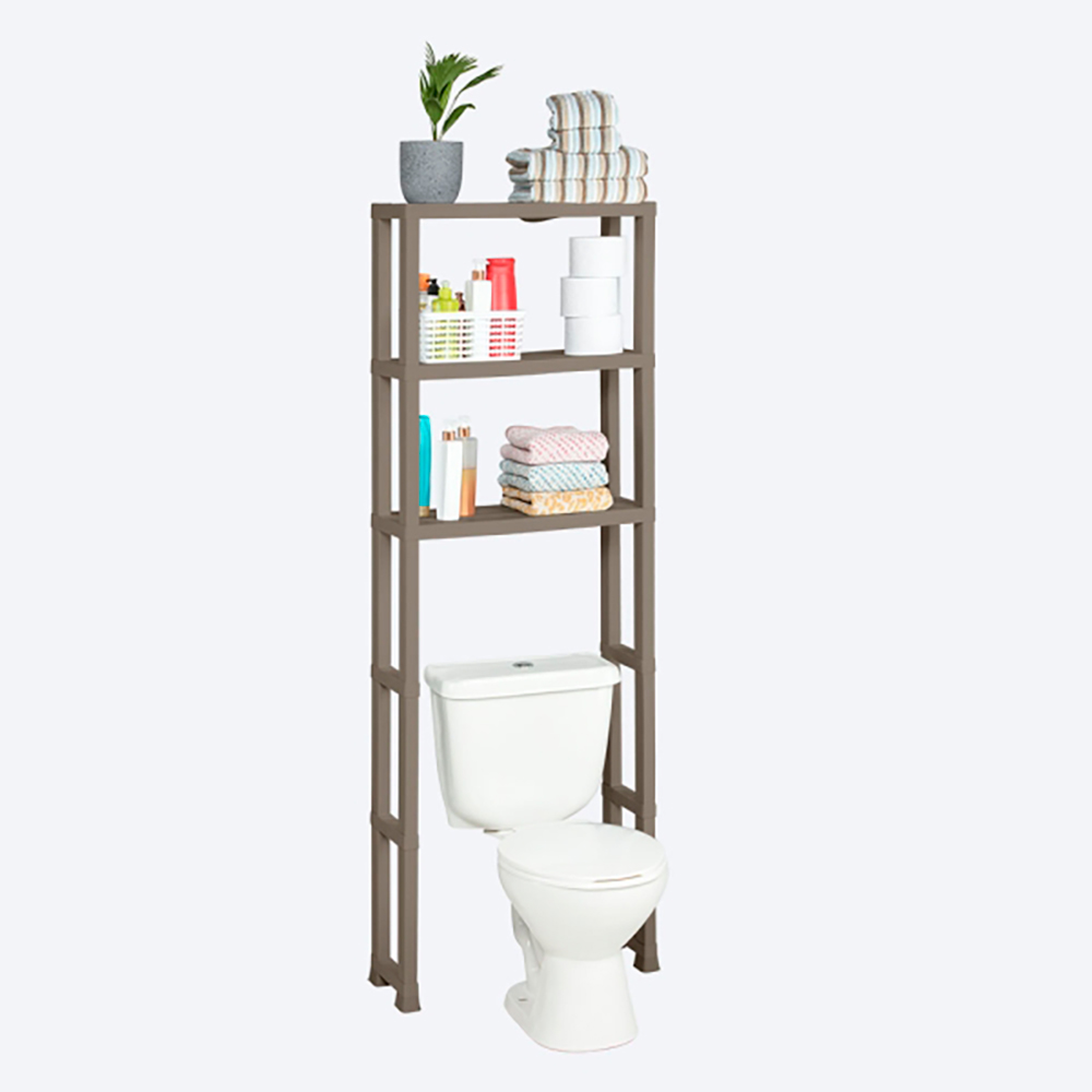 ESTANTE ORGANIZADOR DE BAÑO SIN PUERTAS GRIS RIMAX (12981)