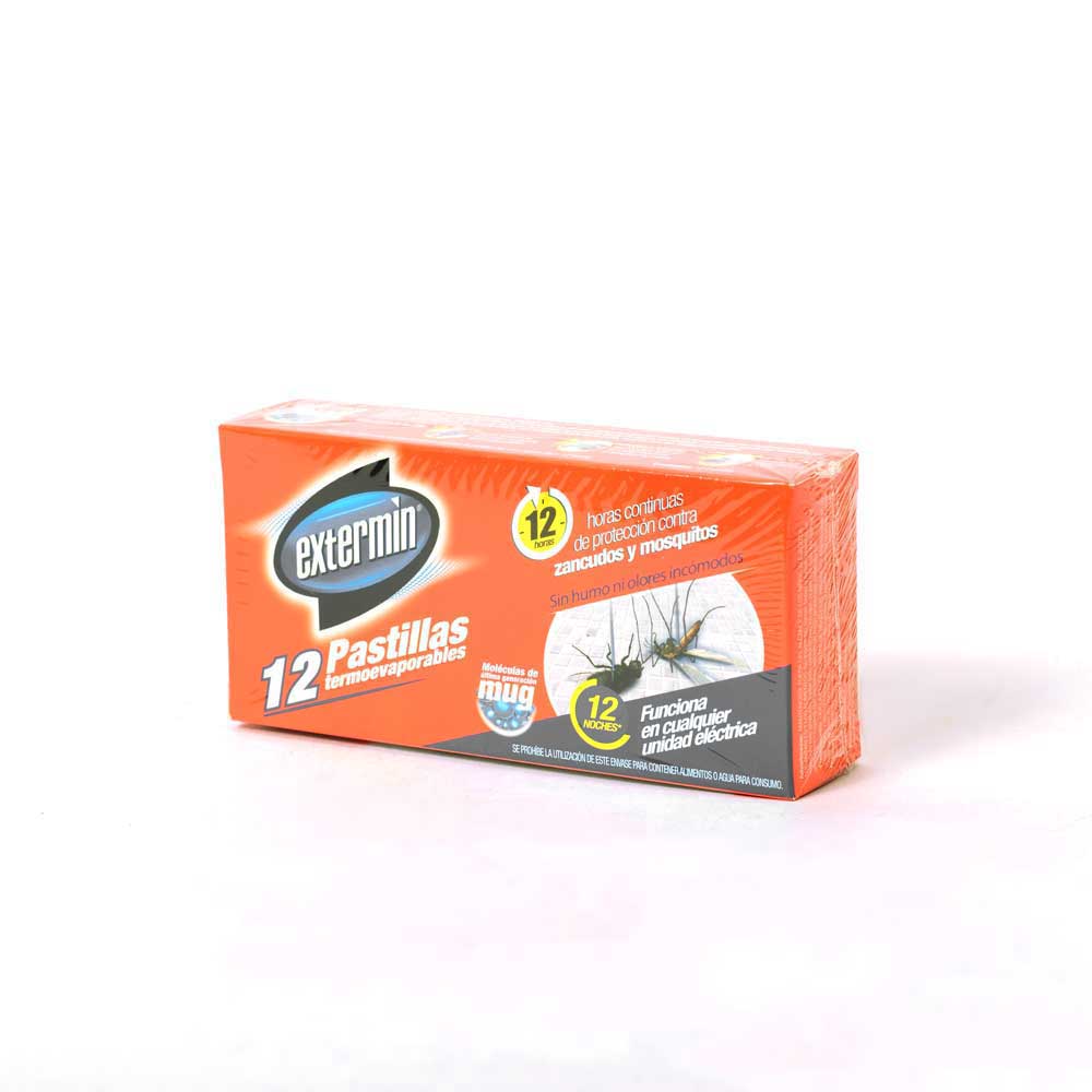 EXTERMIN PASTILLAS TERMOEVAPORABLES CAJA X 24 GRATIS APARATO