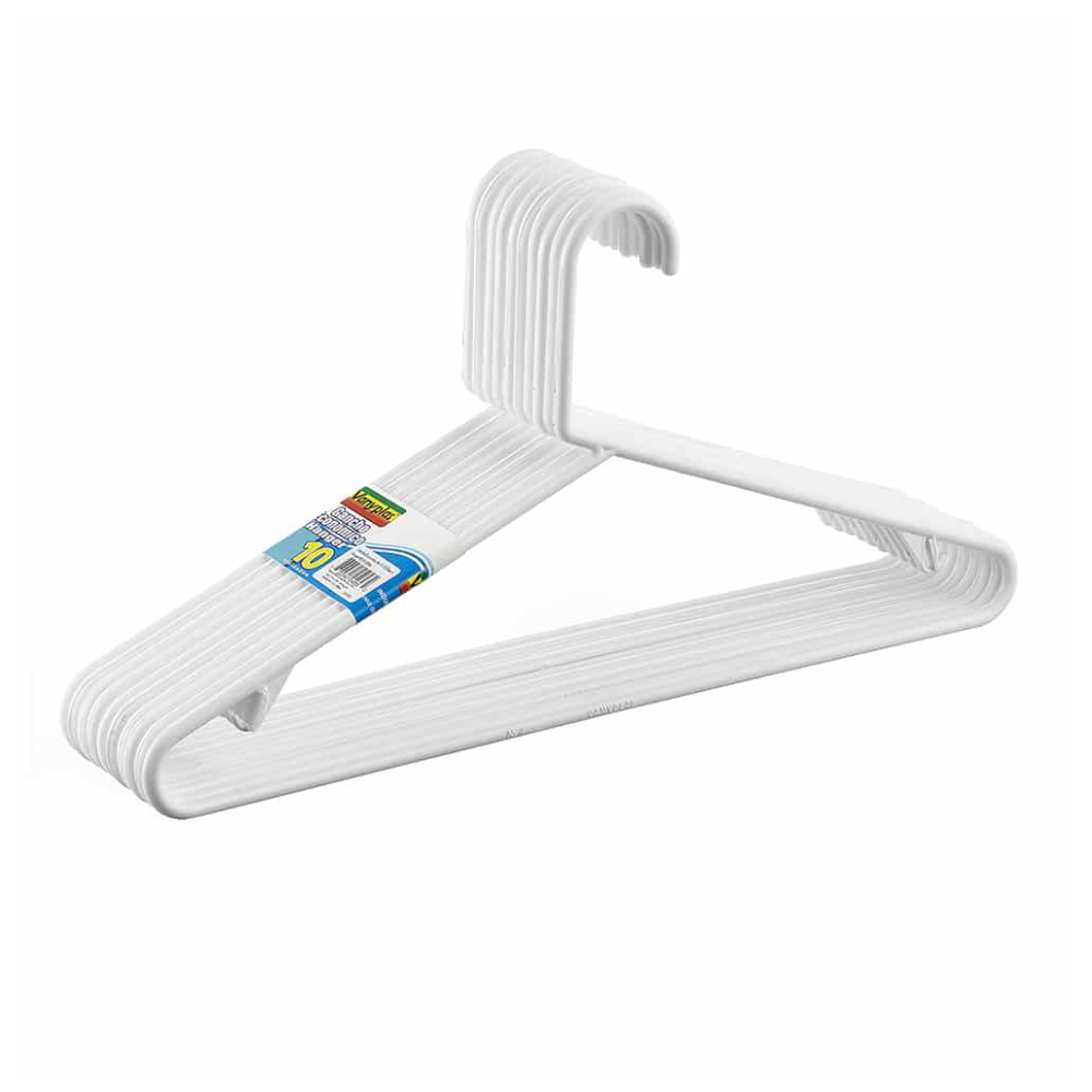 GANCHO ROPA X 10 BLANCO VANYPLAS