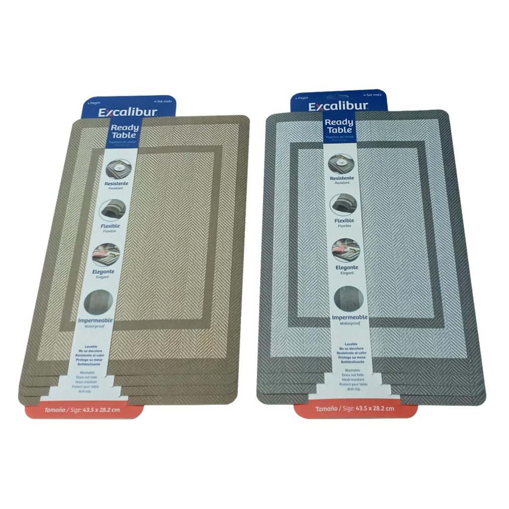 INDIVIDUALES DE MESA PLASTICOS EXCALIBUR