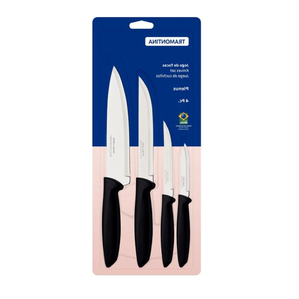 JUEGO 4 PZ CUCHILLO PLENUS NG TRAMONTINA