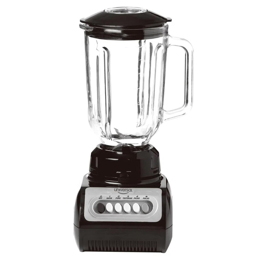 LICUADORA NEGRA VASO VIDRIO UNIVERSAL