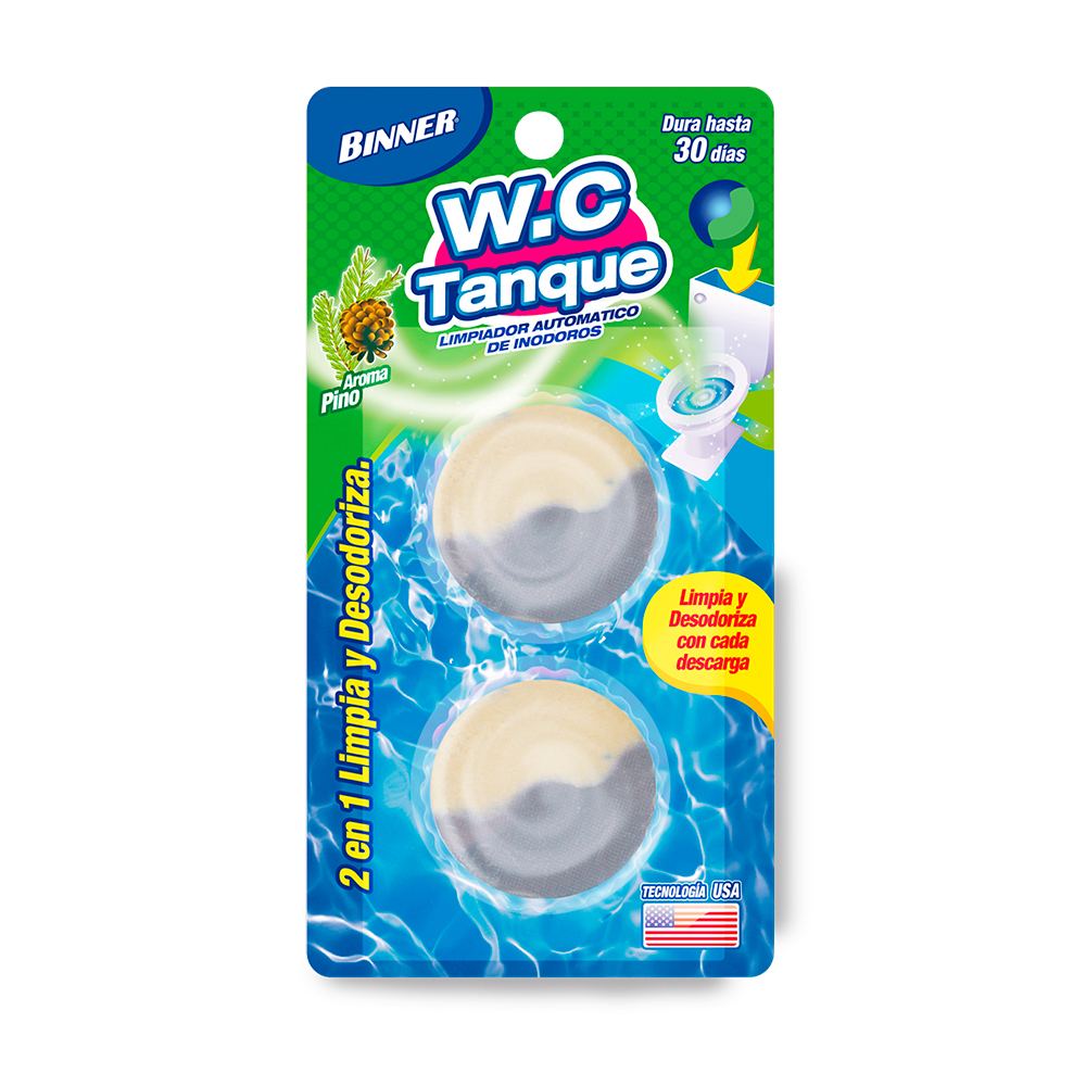LIMPIADOR BINNER WC TANQUE INODORO FRAGANCIA PINO 96GR