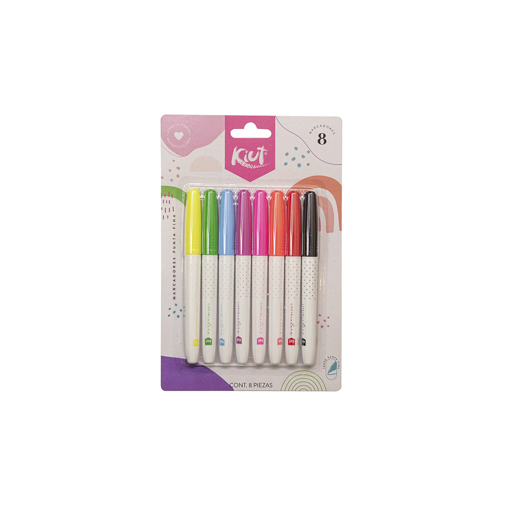 MARCADOR PERMAN PTA FINA KIUT X 8 NORMA