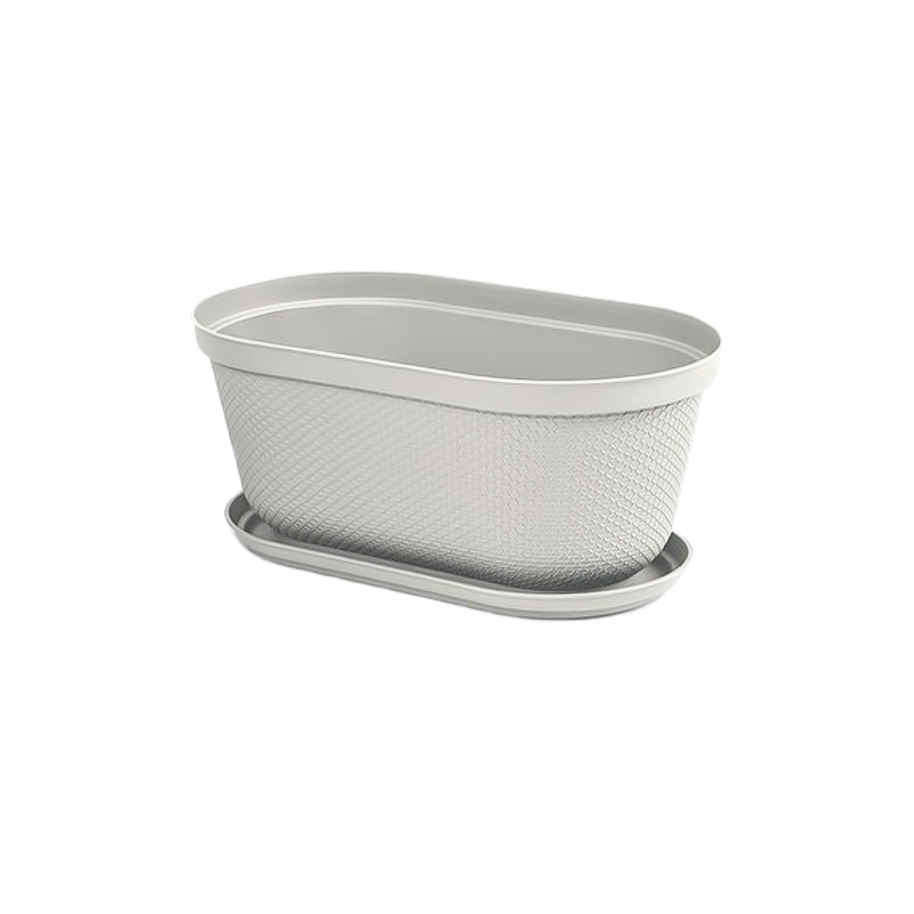 MATERA OVAL RAFIA 40CM GRIS RIMAX (12987)
