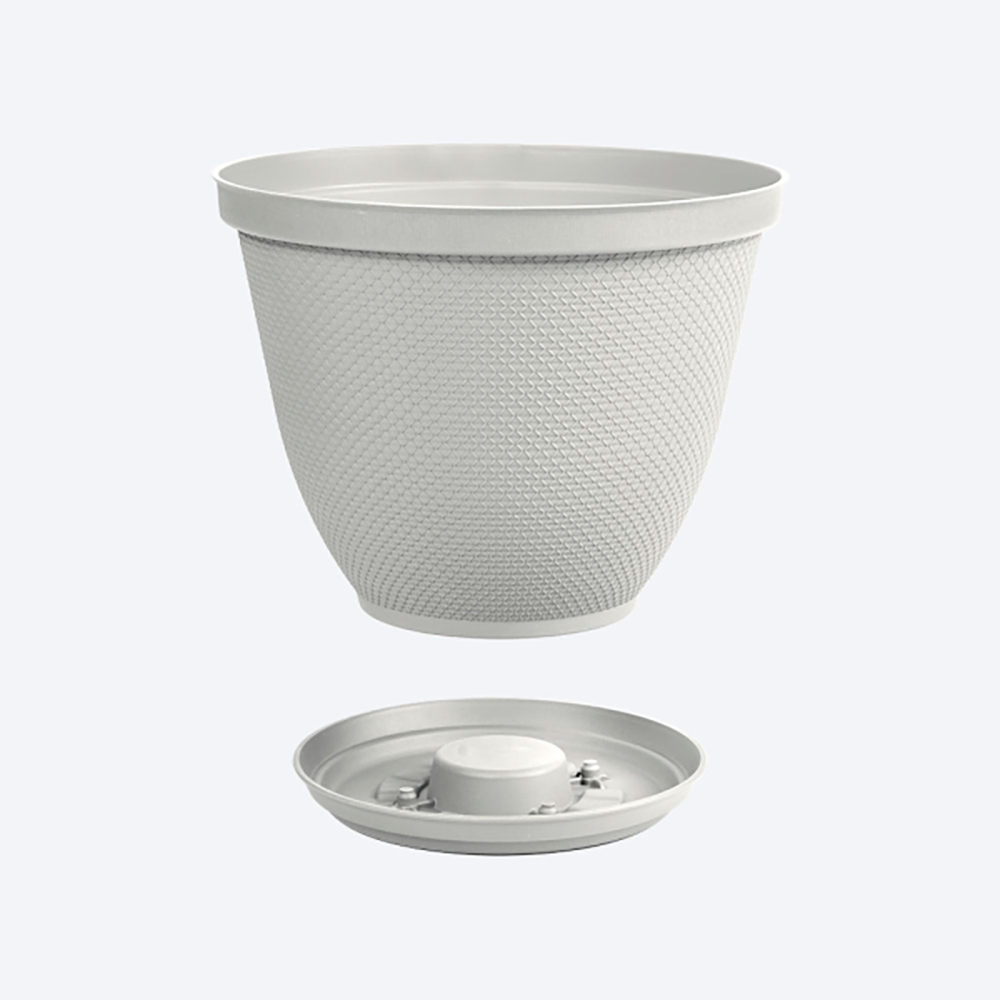 MATERA REDONDA RAFIA 25CM GRIS RIMAX (12984)