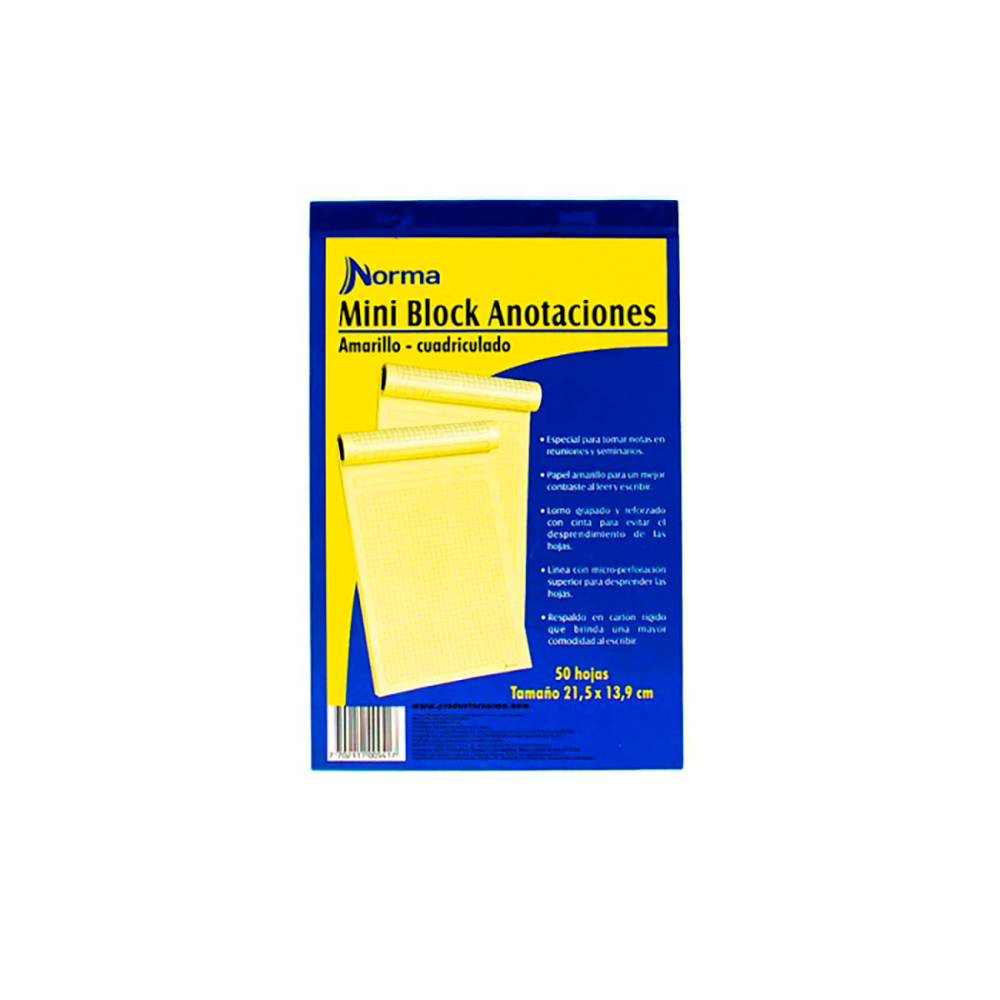 MINIBLOCK ANOT MEDCART AM/CUAD 50H NORMA