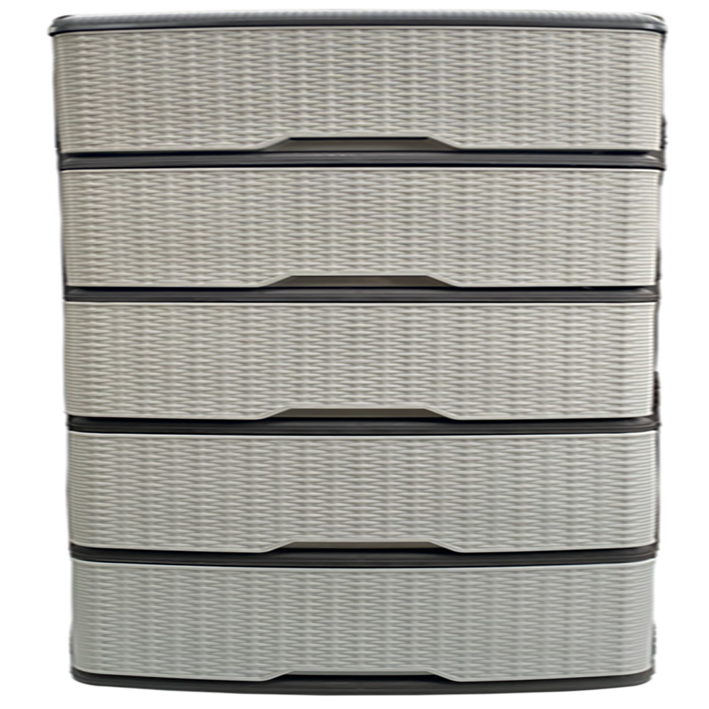 MUEBLE ORG RATTAN X 5 WGE GRIS RIMO