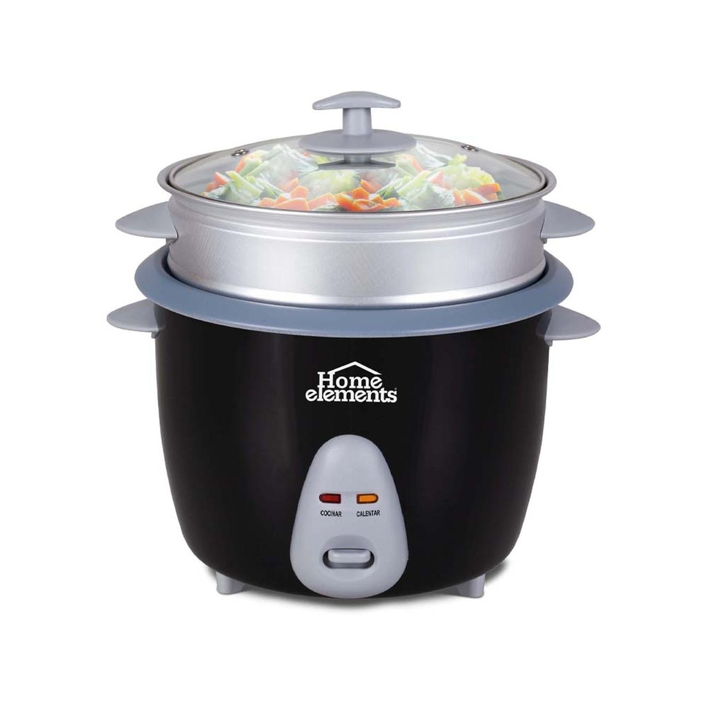 OLLA ARROCERA 1,8 LTS NEGRA CON VAPORERA NM HOME ELEMENTS OA-18N