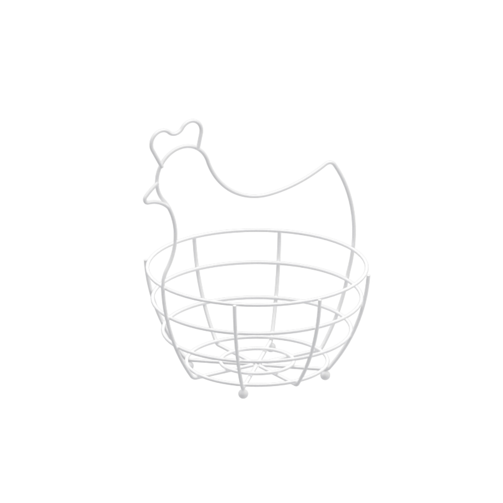 ORGANIZADOR DE HUEVOS GALLINA, PLASTIFICADO BLANCO