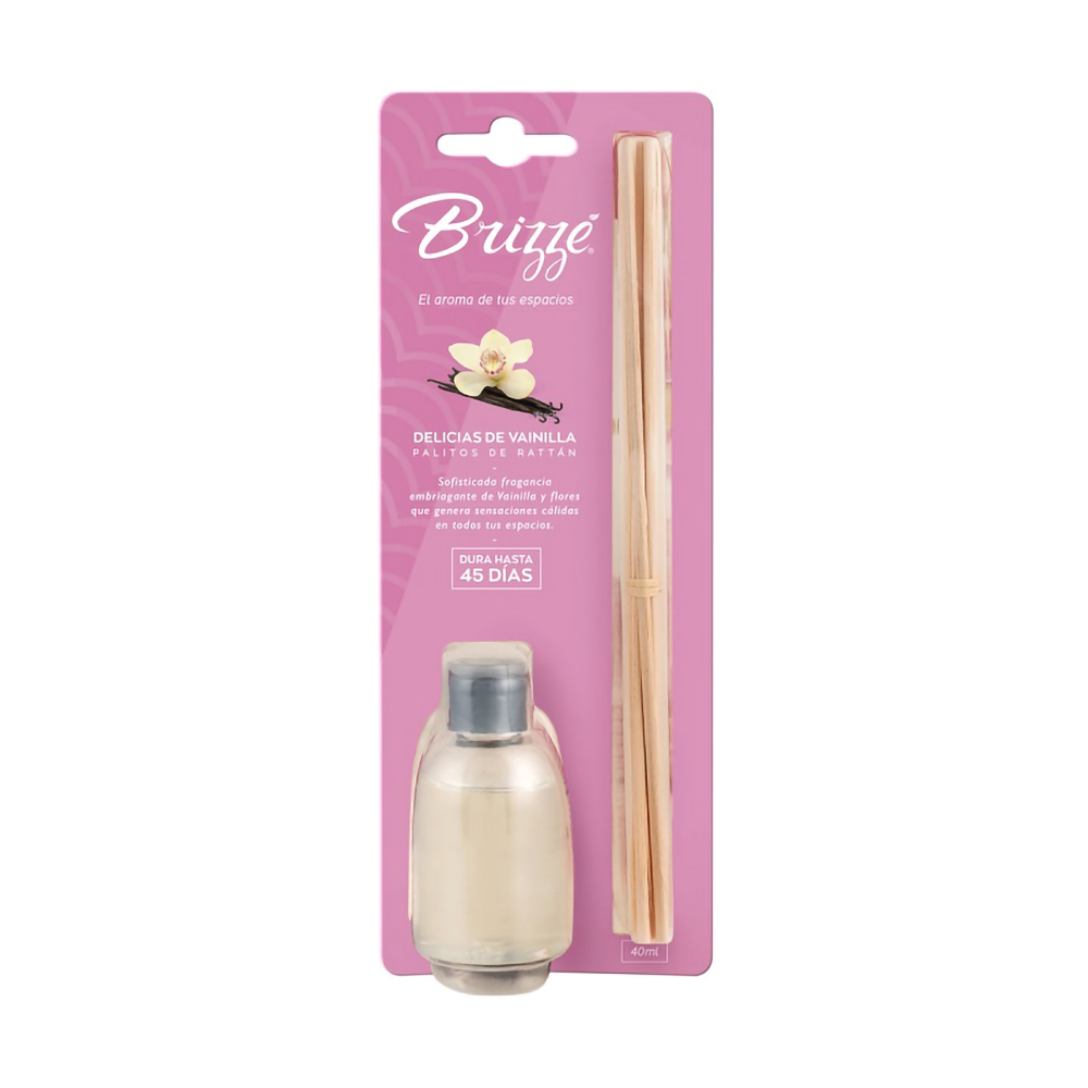 PALITOS DE RATTAN DELICIAS DE VAINILLA 40ML BRIZZE