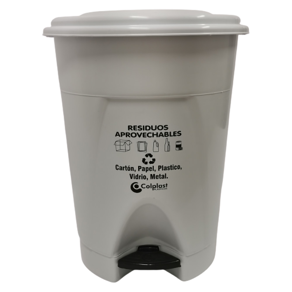 PAPELERA PEDAL 25 LT RED BLANCA COLPLAST
