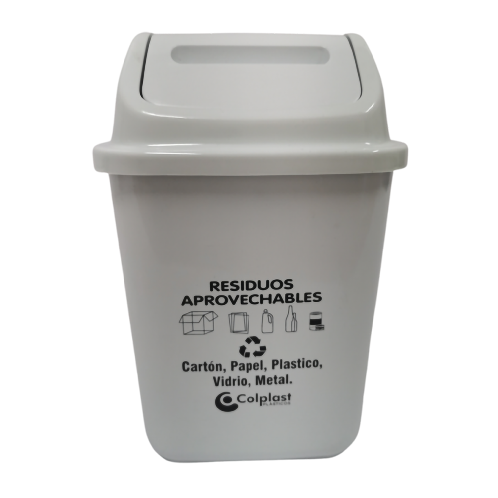 PAPELERA VAIVEN 5LT - BLANCA COLPLAST