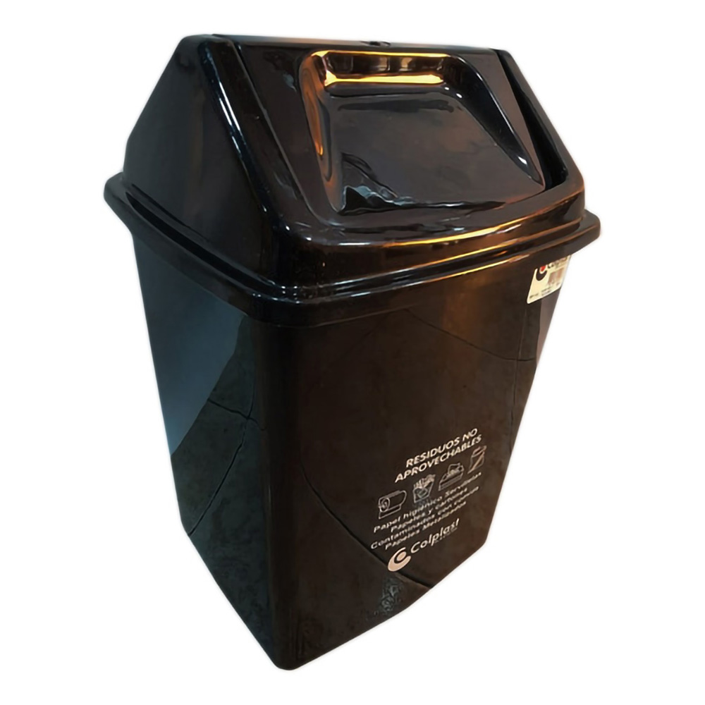 PAPELERA VAIVEN 7 LT - NEGRA