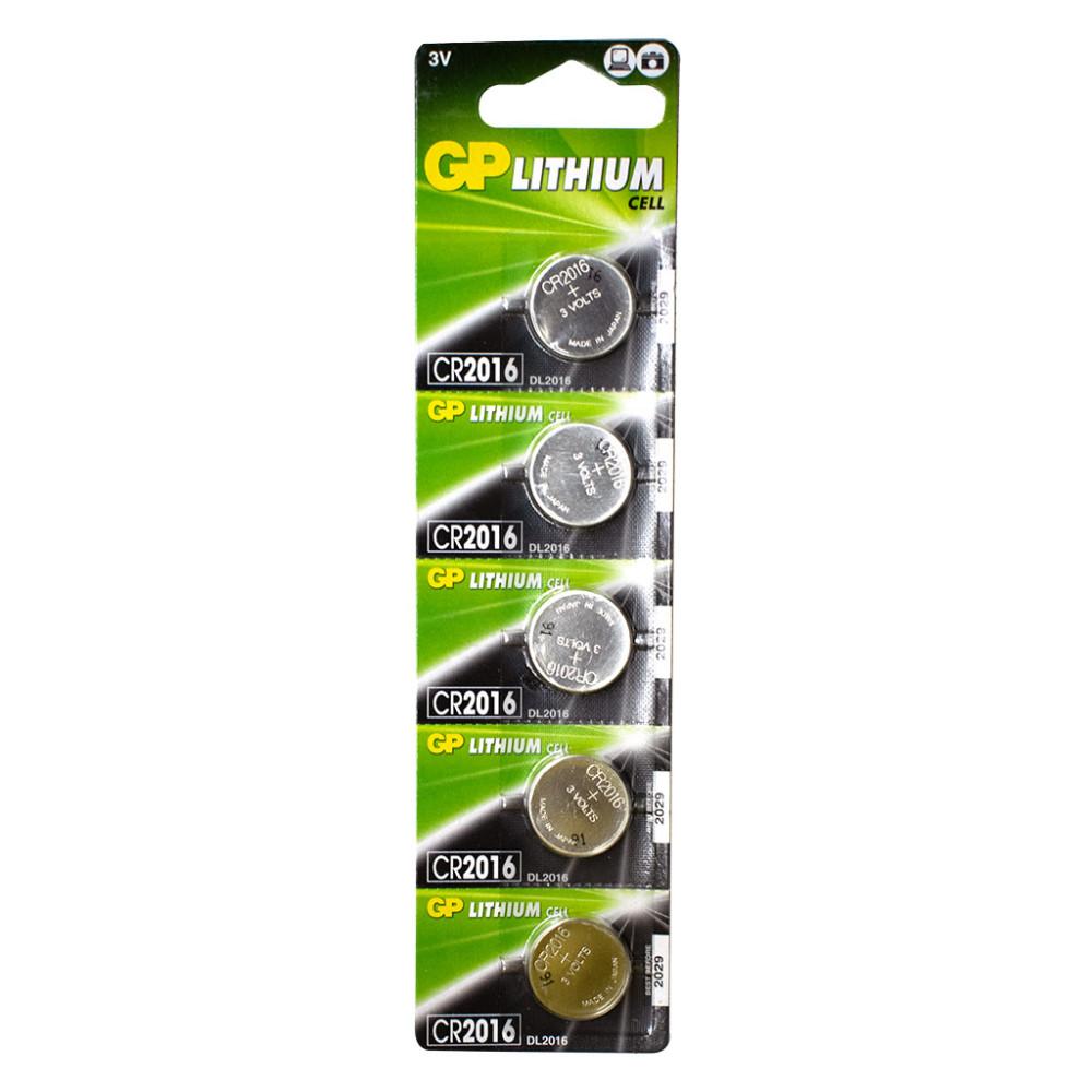 PILA MONEDA GP LITHIUM CELL 3V-90MAH CR2016 BLISTER X 5 (PRECIO X UNIDAD)