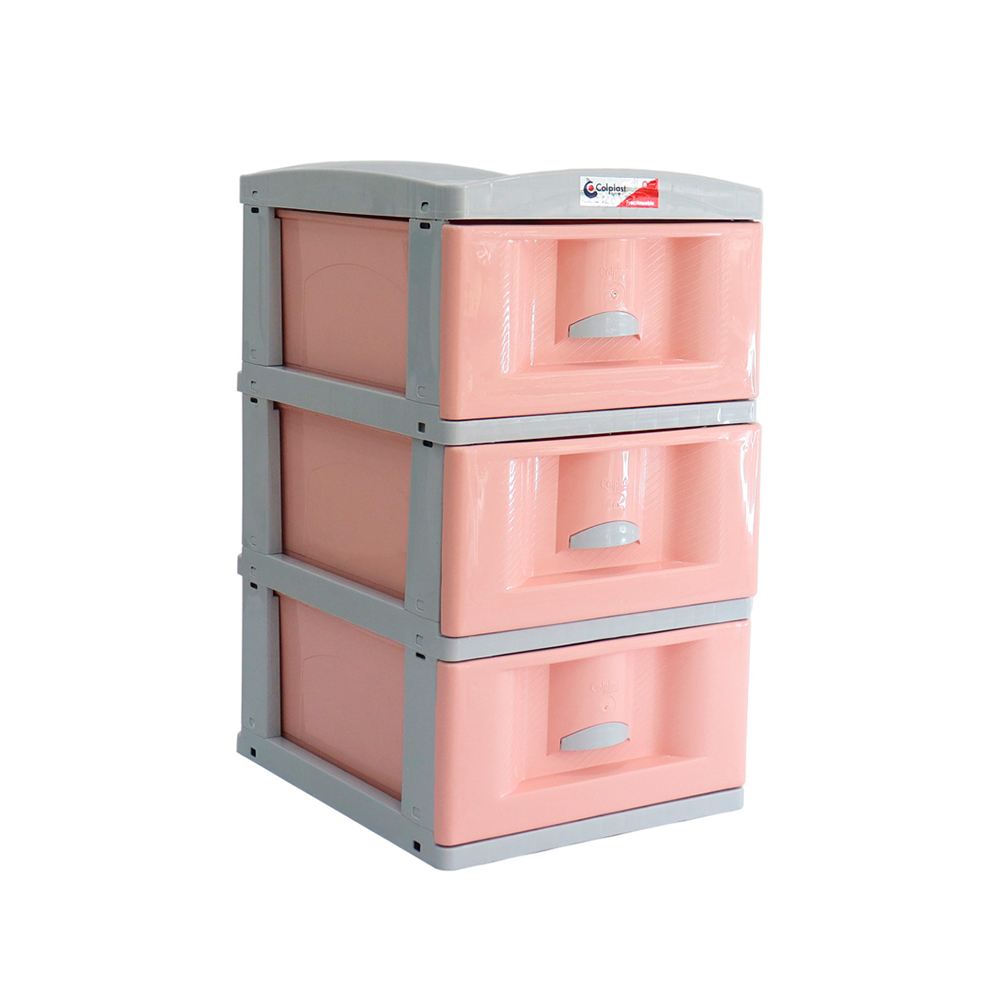 PRACTIMUEBLE PEQ X 3ROSA PASTEL - GRIS