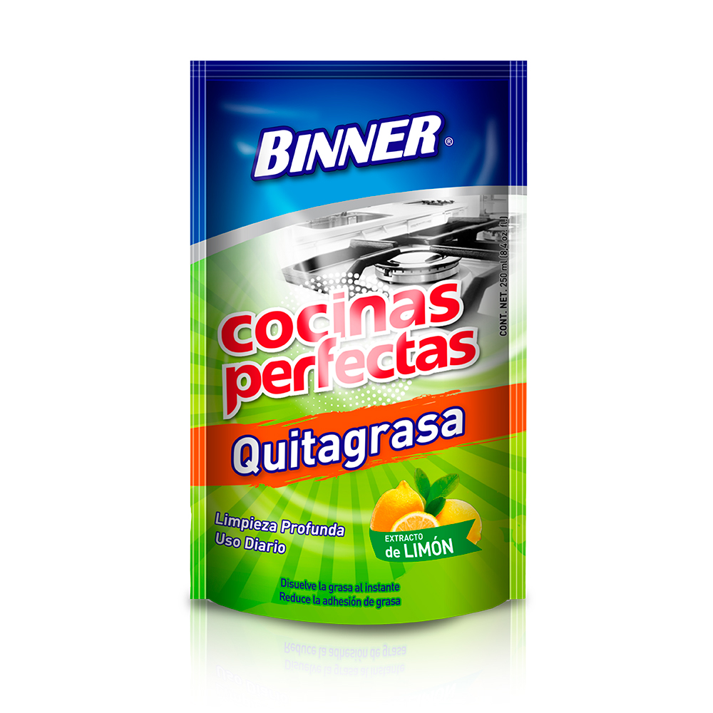 QUITAGRASA COCINAS PERFECT DOYPACK 250ML BINNER