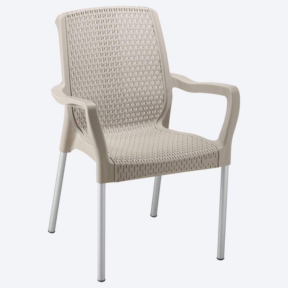SILLA SHIA C/ BRAZO TAUPE RIMAX