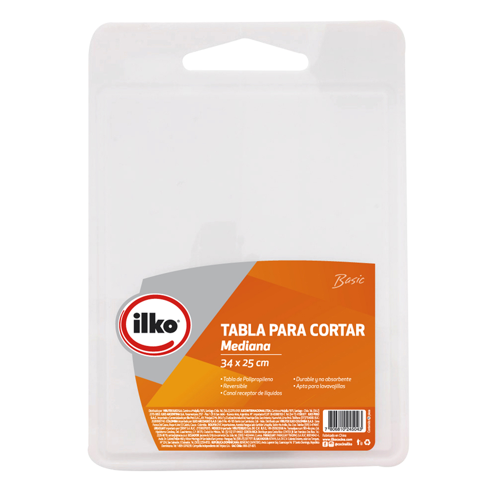TABLA CORTAR PLASTIC MED BASIC LINE ILKO