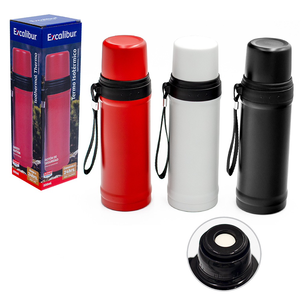 TERMO ISOTERMICO 500 ML CAMPING INOX EXCALIBUR