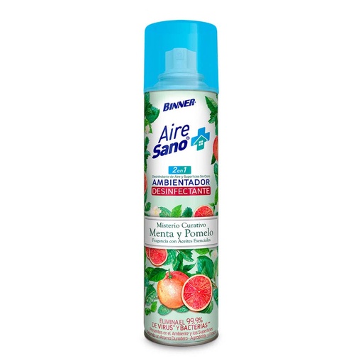 [16447] AMBIENTADOR  DESINFECTANTE  BINNER MENTA/POMELO 400ml (206621)