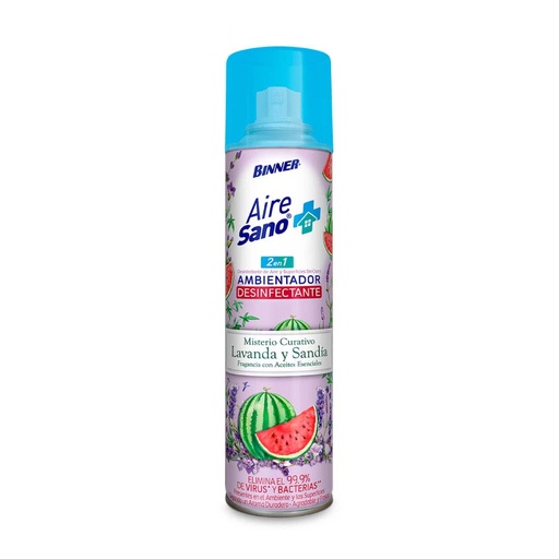 [16437] AMBIENTADOR DESINFECTANTE BINNER LAVANDA/SANDIA 400ML (206620)
