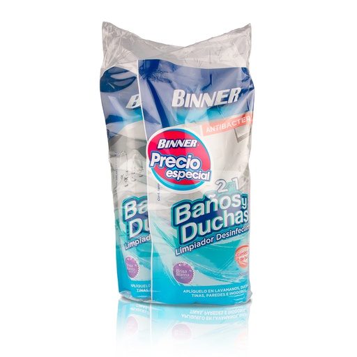 [19062] BAÑOS Y DUCHAS 500ML REPUESTO.X 2 BINNER  ** EXENTO