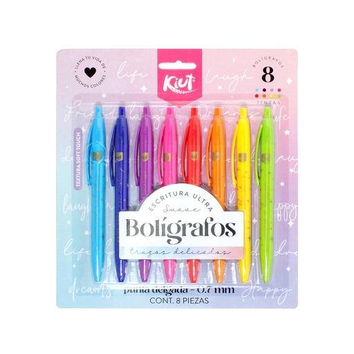 [18146] BOLIGRAFO KIUT COLORES X8 UND NORMA