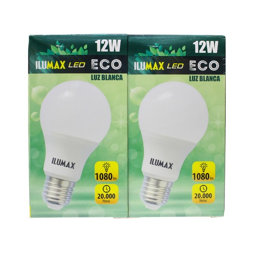 [19078] BOMBILLO 12W LED X 2 LUZ BCA ILUMAX ECO