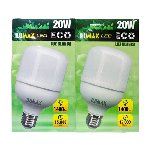 [19079] BOMBILLO 20W LED  X 2 LUZ BCA ILUMAX ECO