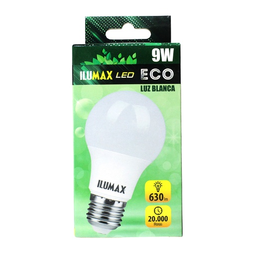 [19466] BOMBILLO 9W LED LUZ BLANCA ILUMAX ECO