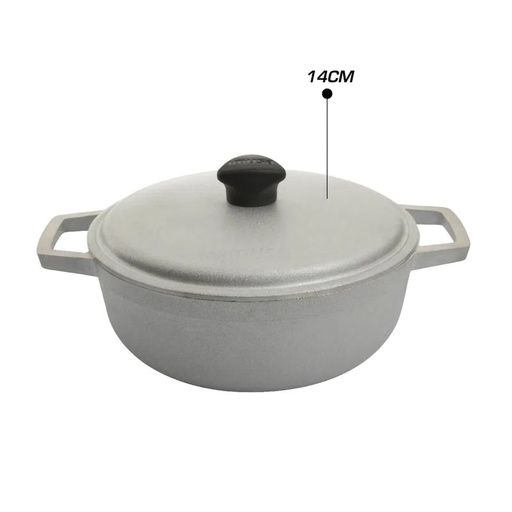 [19087] CALDERO 14 CM 0.5 LT FUNDIDO NAT IMUSA