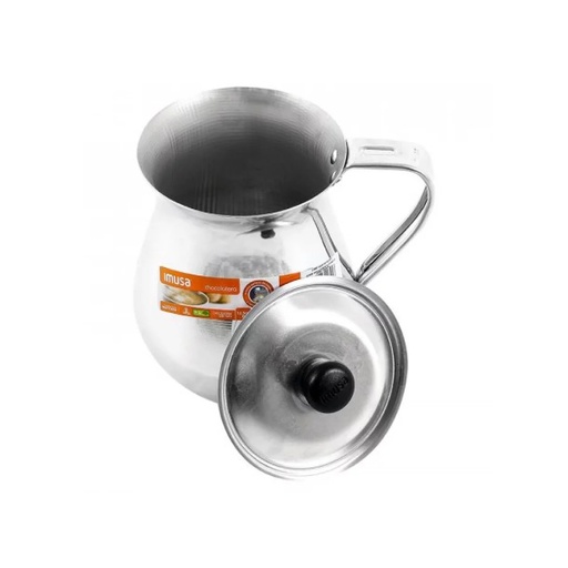 [16900] CHOCOLATERA 2,0 LTS CON TAPA 12,5 CM  PLATEADO IMUSA
