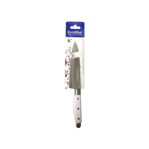 [17443] CUCHILLO 6 COCINA INOX MANGO PLASTICO EXCALIBUR