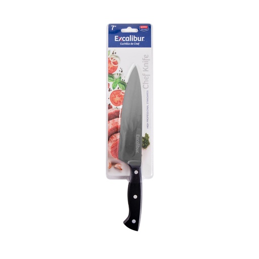 [17469] CUCHILLO 7 CHEF INOX 3 REMAC EXCALIBUR MANGO PLASTICO