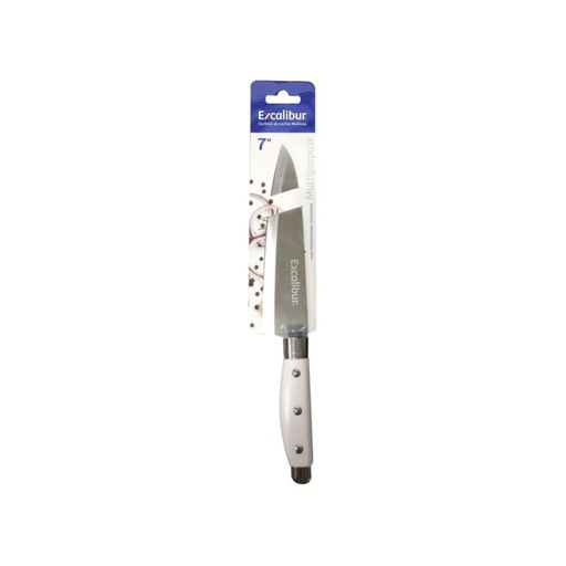 [17444] CUCHILLO 7 COCINA INOX MANGO PLASTICO EXCALIBUR