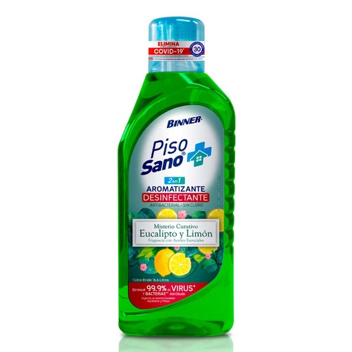 [16432] DESINFECTANTE PISOS BINNER SANO EUCALIPTO/LIMON 1LT (206677)